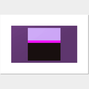 black pink and purple minimalist abstract design Posters and Art